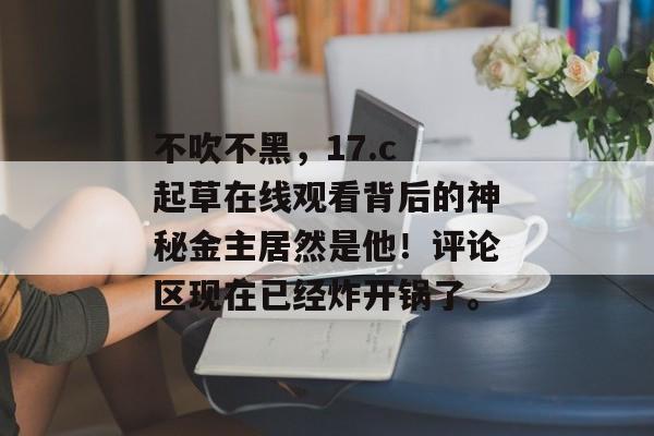 不吹不黑，17.c 起草在线观看背后的神秘金主居然是他！评论区现在已经炸开锅了。